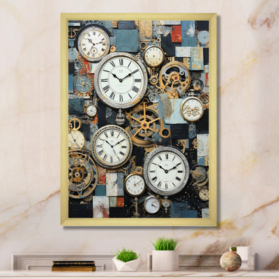 Collage horloger sur toile