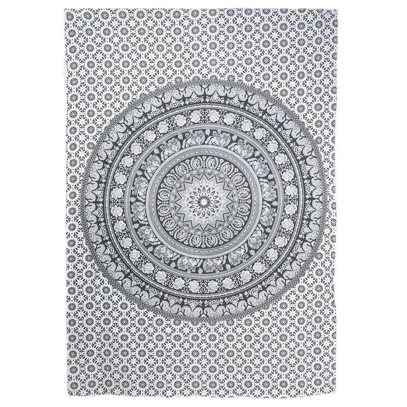 Tapisserie bohémienne en coton, H 84 po x l 54 po, Galet
