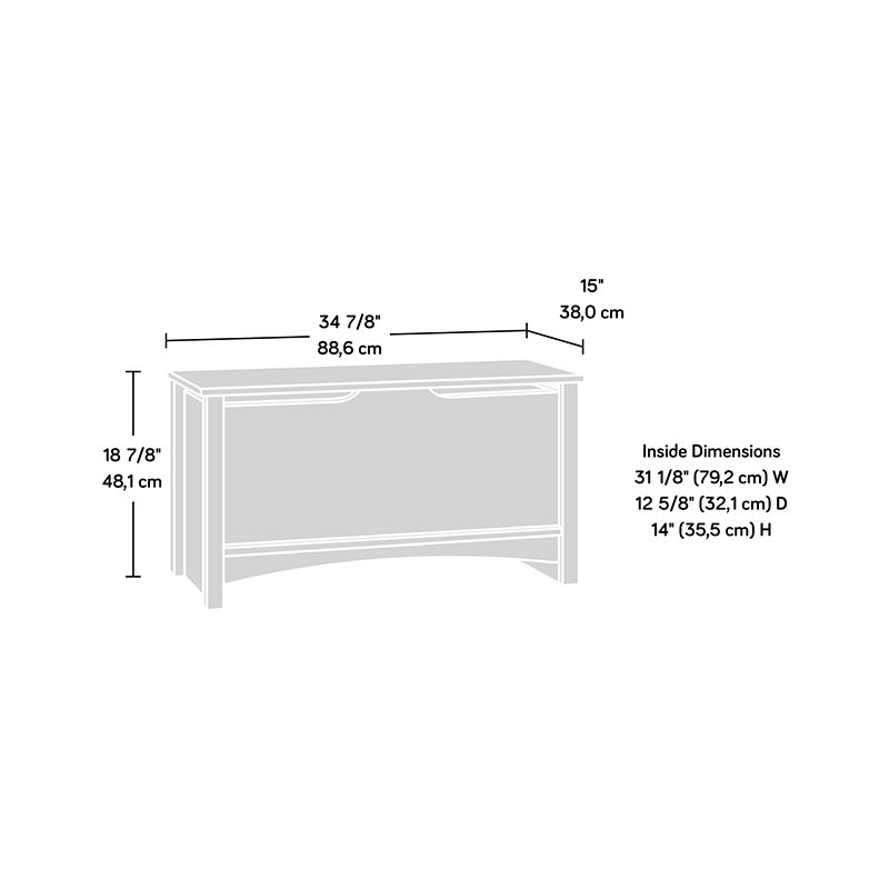 Shoal Creek Storage Chest, White