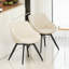 Ensemble de table basse moderne et 2 chaises de salle à manger en polyuréthane avec un design rayé en anneau, un espace de rangement et des pieds en métal noir pour la cuisine et la maison-847845535