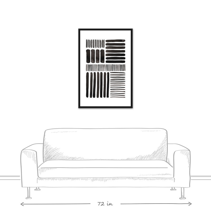 Toile flottante encadrée Modern, H 37,75 po x l 25,75 po x P 1,75 po, Cadre flottant noir