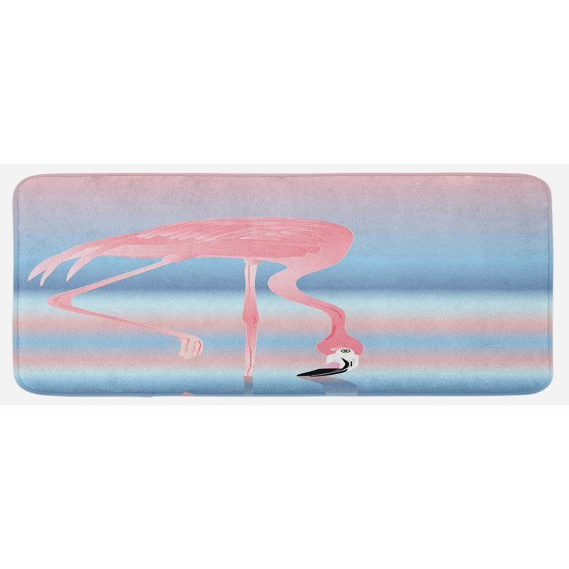 Tapis de cuisine flamant rose