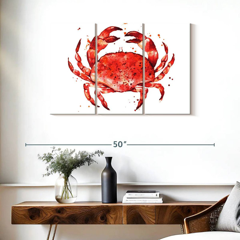 Crabe rouge cuit Brampt, H 24 po x l 38 po