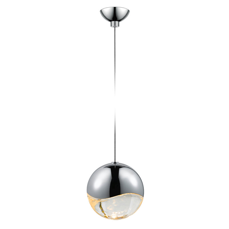 Grapes 1 - Light LED Pendant, 3.75" H x 3.75" W x 3.75" D, Polished Chrome