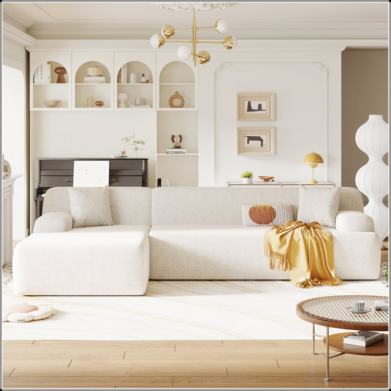Grand canapé modulaire moderne en L pour salon, chambre à coucher et salon