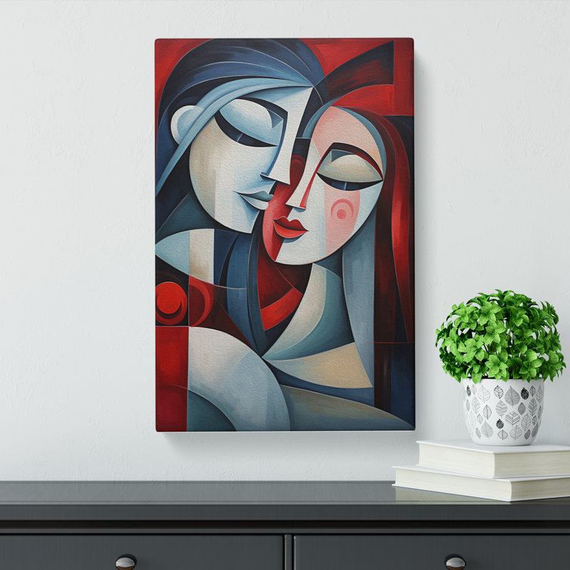 Lovers Cubism No.4 - Wrapped Canvas, 76cm H x 50cm W x 3cm D