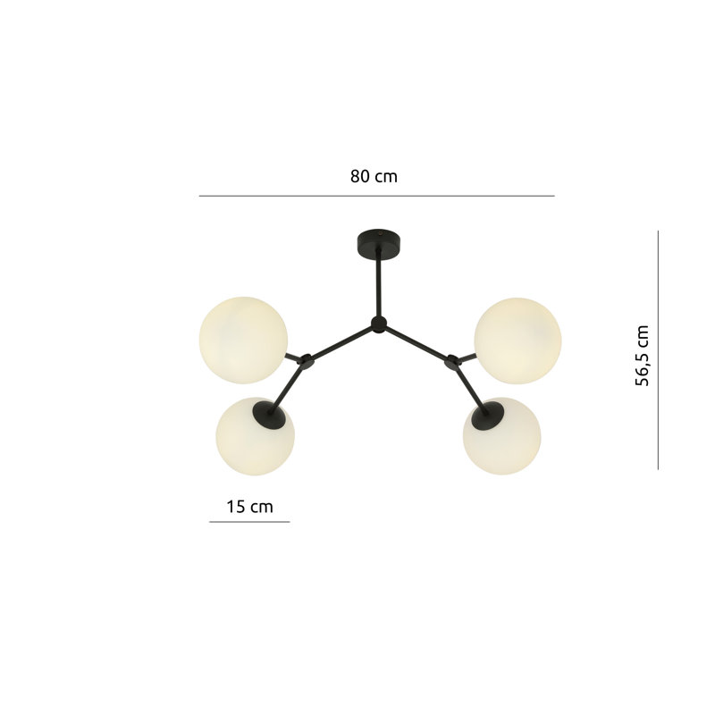 4 - Light Sputnik Chandelier, White