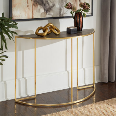 Solomon 47.2'' Solid Wood Top Console Table