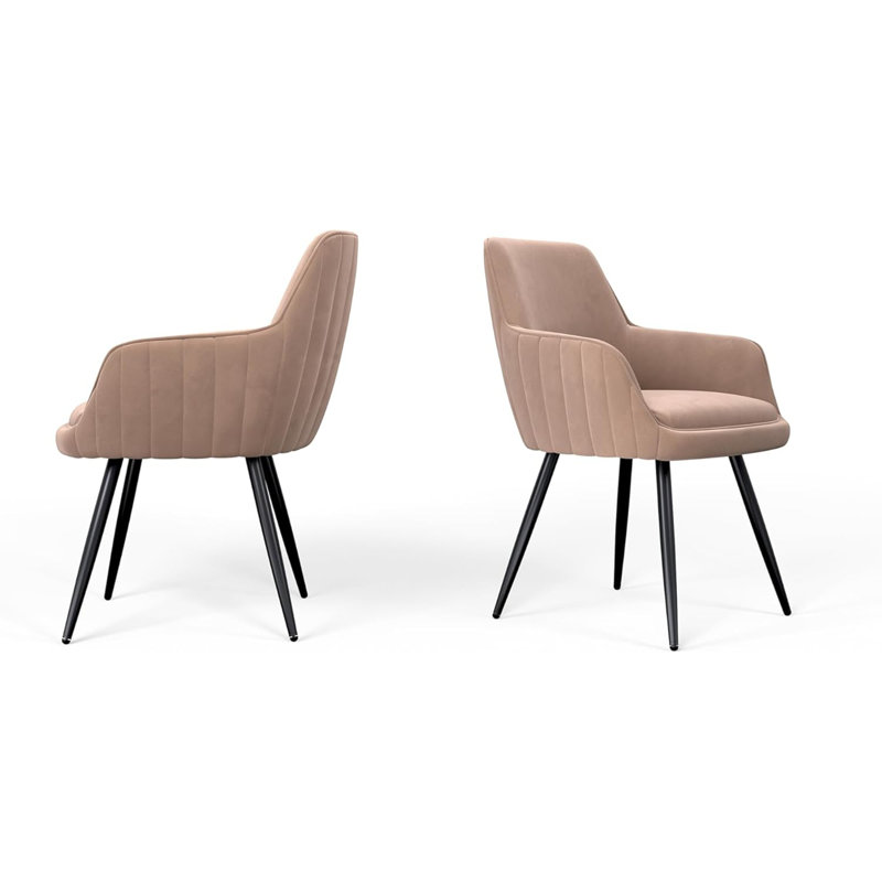Modern Mid-Century Upholstered Accent Chair, Brown