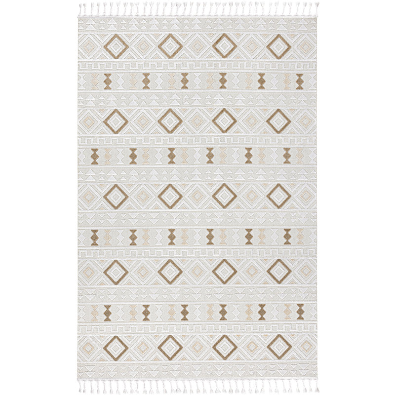 Ahmiya Rectangle 62.99 cm x 118.11 cm Geometric and Geometric Shapes Indoor / Outdoor Area Rug