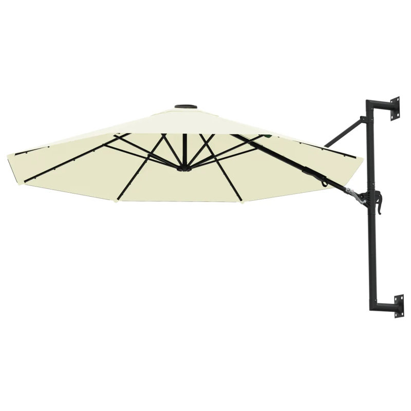 Parasol d'extérieur mural pour parasol, Beige