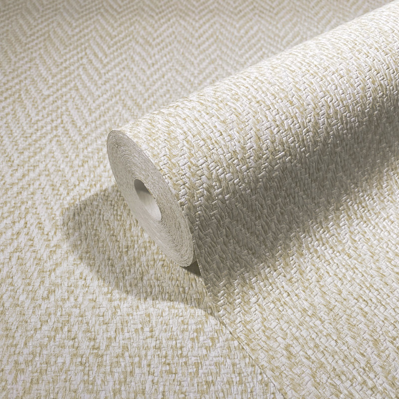 Sisal Weave Texture Wallpaper Roll, Cream