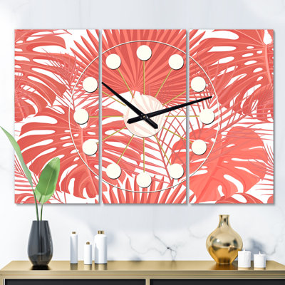 Très grande horloge murale tropicale i Mid-Century