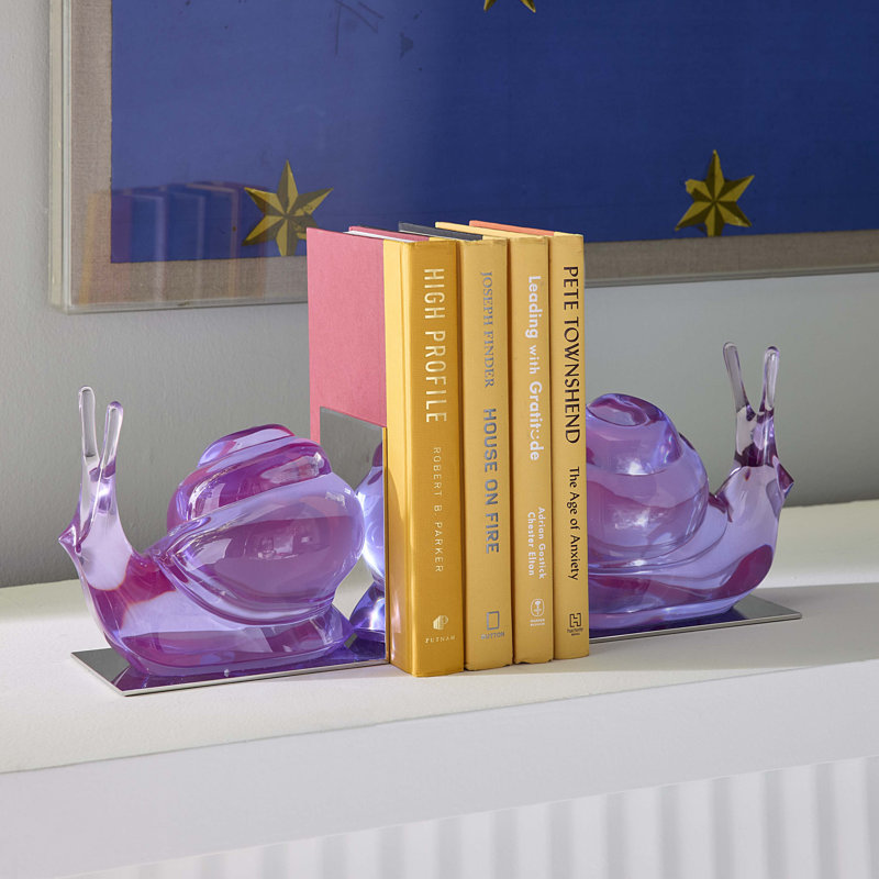 Acrylic Snail Bookend Set
