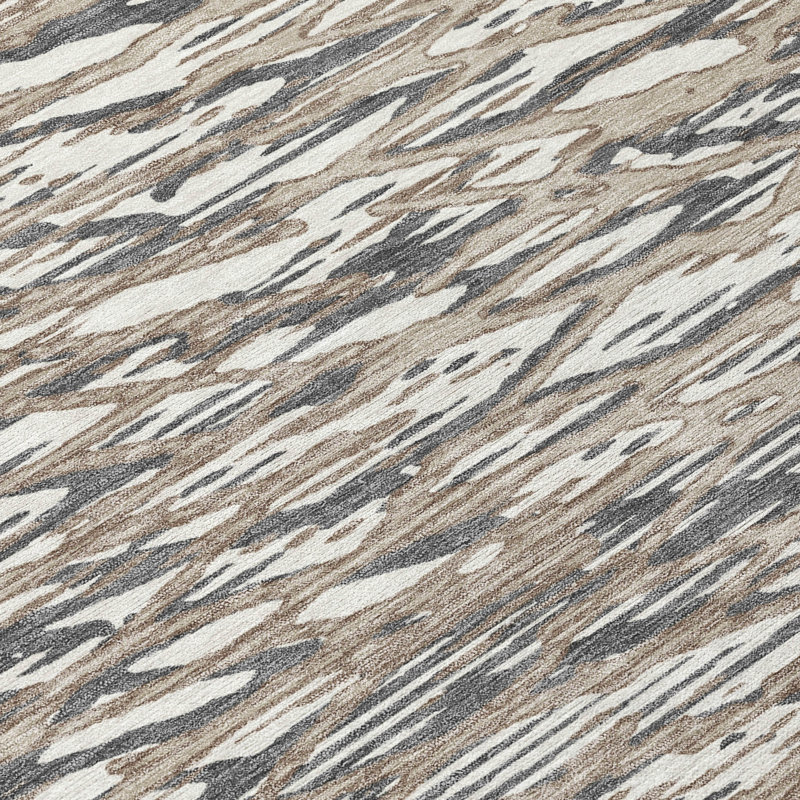 Machine Washable Indoor/Outdoor Chantille ACN2771 Modern Rug, Taupe, 5' x 7'6"