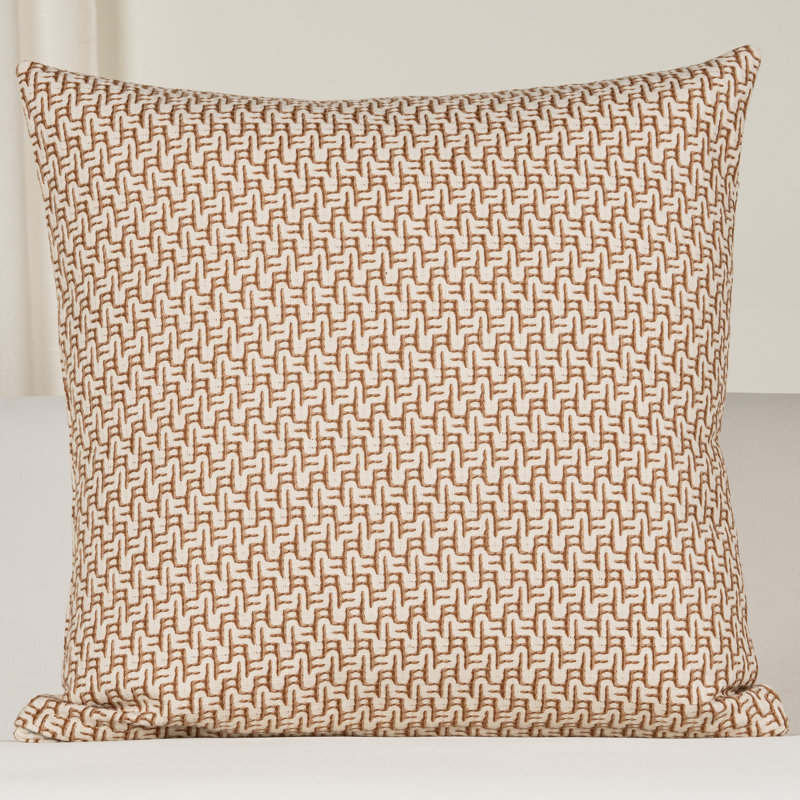 Coussin décoratif Brich Lane Cascade, Carré 16 po, Polyester, Orange