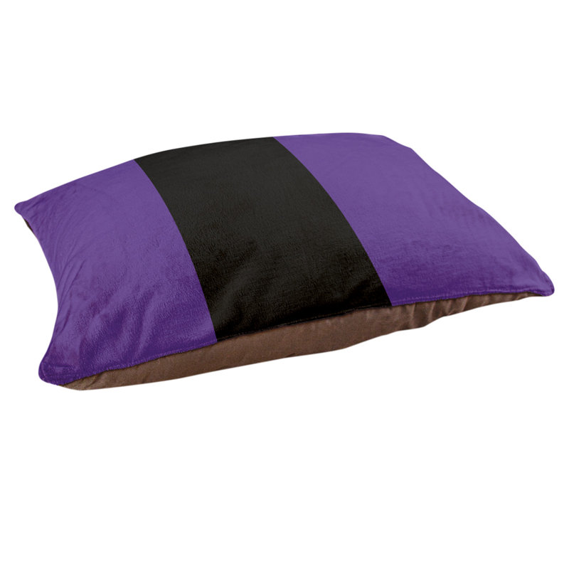 Coussin Golden State, Moyen (l 28 po x P 18 po x H 6 po), Mauve / noir / mauve
