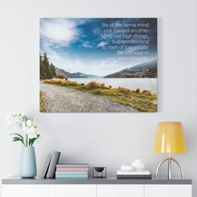 Be Of The Same Mind Romans 12:16 - Wrapped Canvas Print