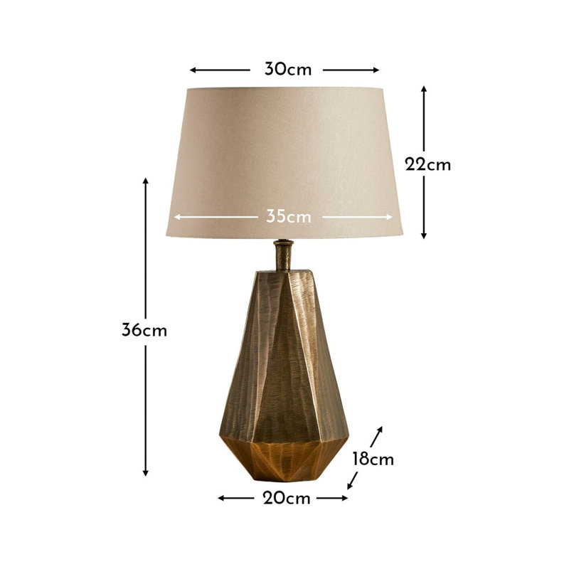 Allonzo Metal Table Lamp, Taupe
