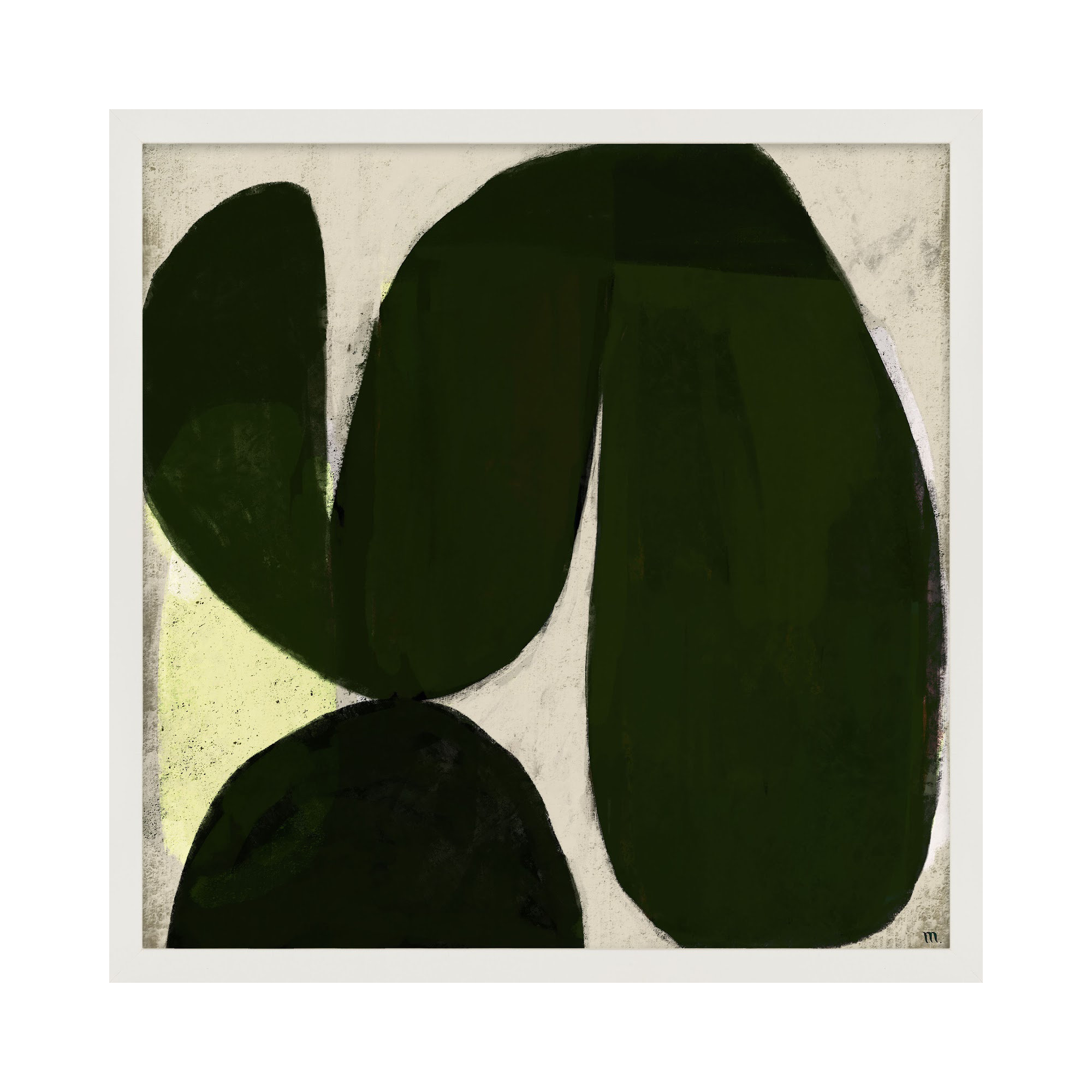 Succulent 7 by StudioM, 44" H x 44" W x 1.25" D, White