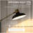 Adjustable Floor Lamps for Living Room, Standing Lamp for Bedroom with Balance Arm, Adjustable Head and Height, Tall Black and Gold Lamp (Bulb not Included)