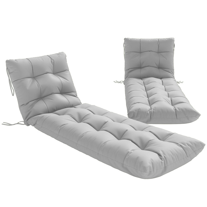 Outdoor Seat Cushion Set, Light Grey
