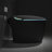 Unique Smart Toilet With Bidet Built In, Intelligent One Piece Toilet For Modern Bathroom, Auto Open/Close Seat, Foot Sensor, LED Display,Night Light, Warm Water & Dryer, Black-124934956