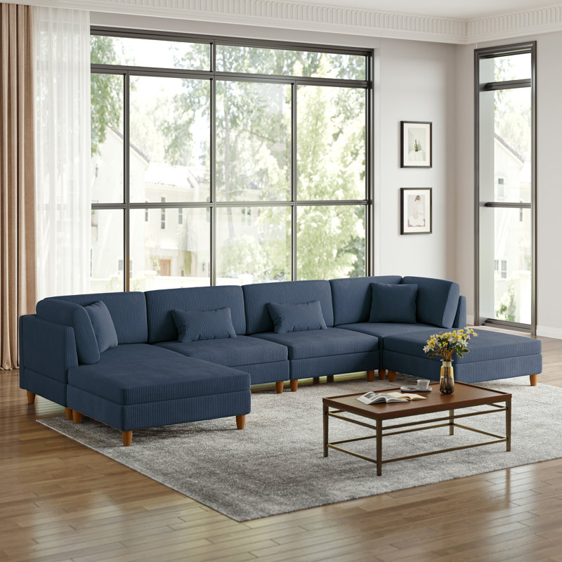 Corduroy Seating Component, 92.2cm H x 408.4cm W x 201.2cm D