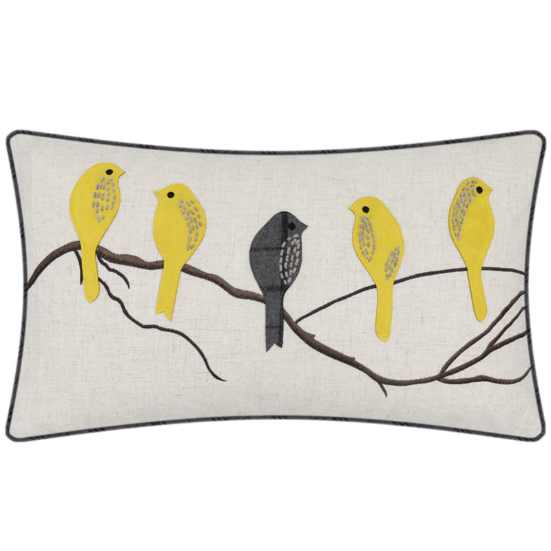  Housse de coussin réversible en lin Appliqued