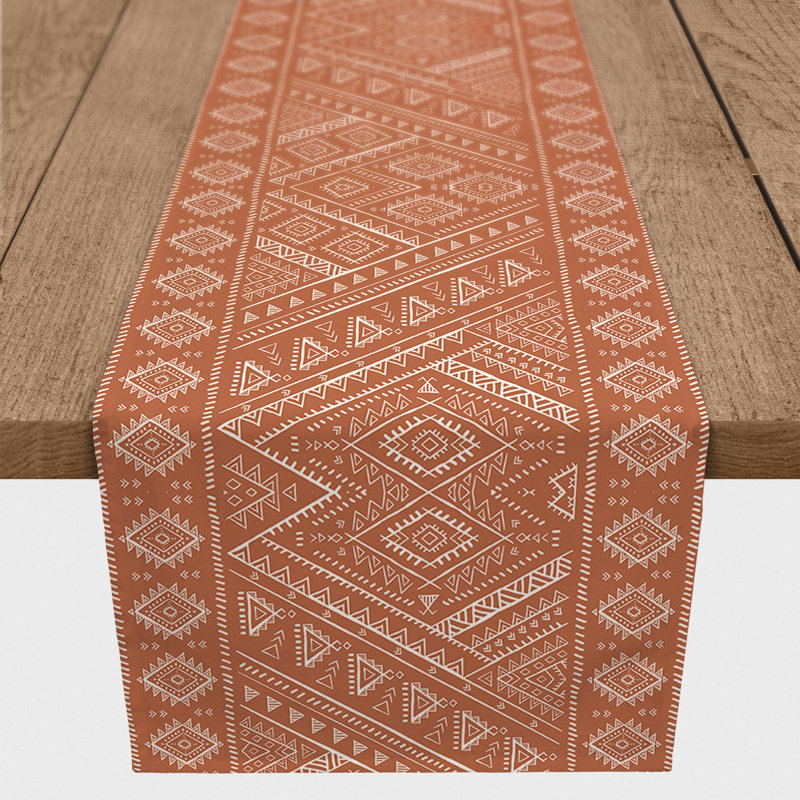 Charley Geometric Table Runner, 90" L x 16" W 