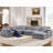 Aldora Oversized Corner Sectional Sofa With Removable Ottomans Sectional Chenille Sofa Cloud Couch-886364630-886364629