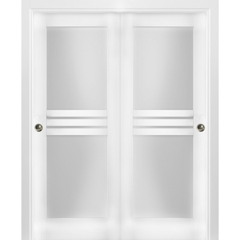 Portes coulissantes en verre givré Mela, 84 po x 80 po