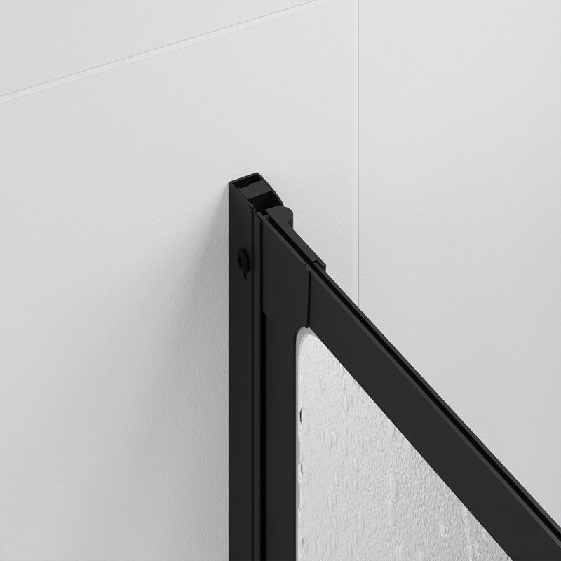 Mckinsey 168mm W x 140mm H Folding / Bi-Fold Framed Tub Door with Frosted Glass