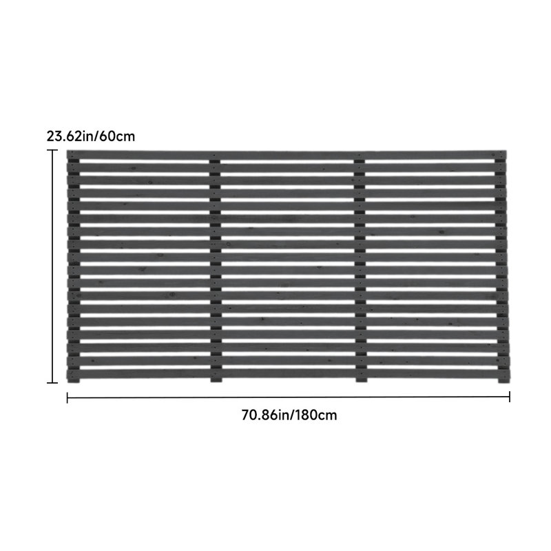 Sadiyah Wood Fence Panels Included, 60cm H x 180cm W