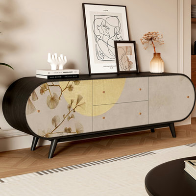 Chinese Style Walnut Wood TV Stand