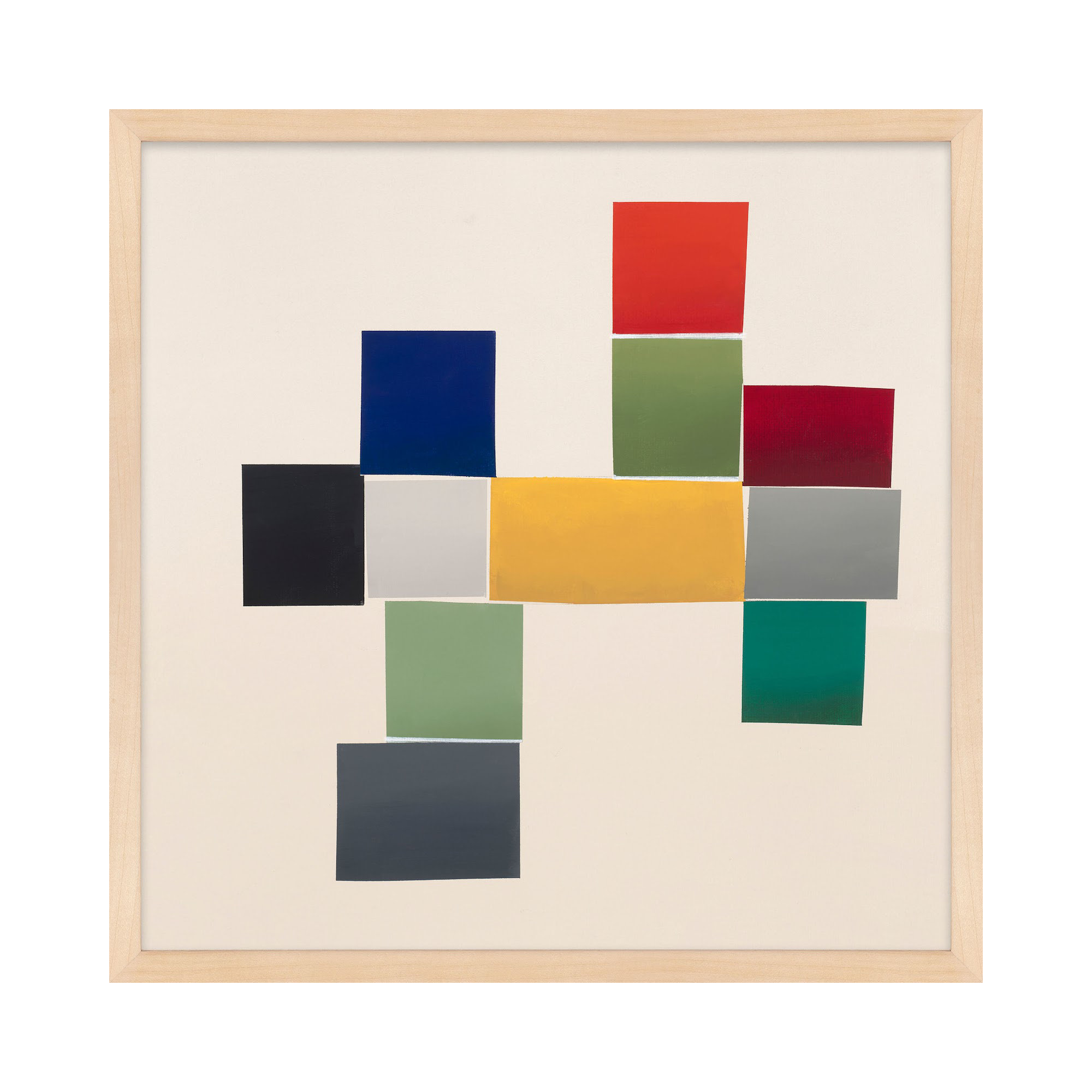 Jewels 1 by Lee Lessem, Maple Framed, 24" W x 24" H