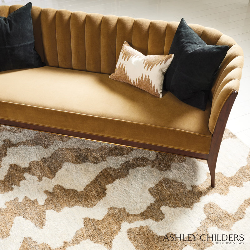 Tristan Pillow-Gold Seed Beads/Bone