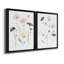 «Blush and Black Wildflowers I», ensemble de 2 impressions sur toile encadrées-487160004-487160009