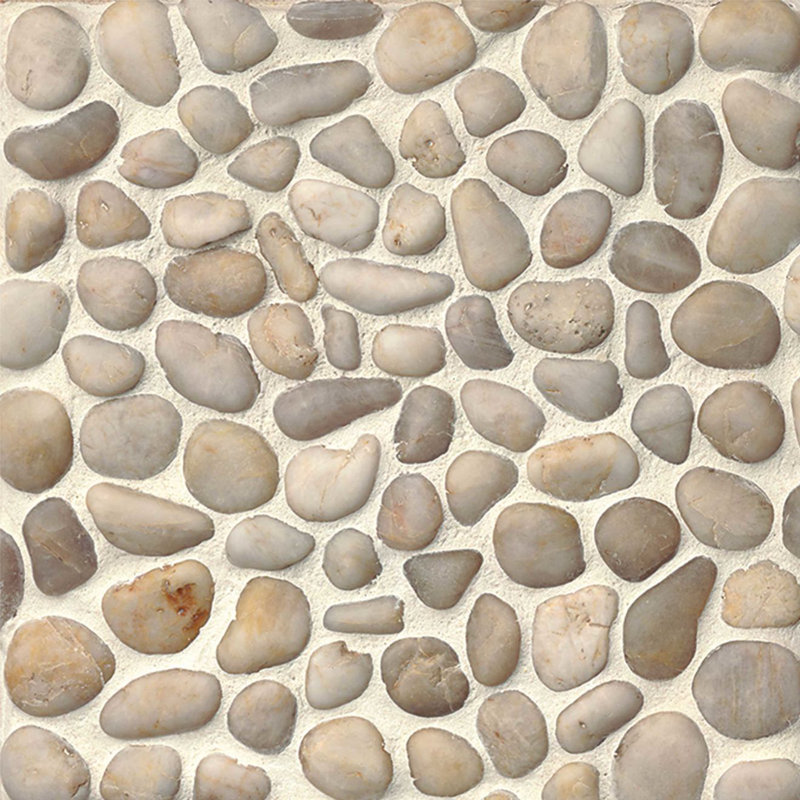 Hemisphere Glossy Stone Tile, Fatima Cream