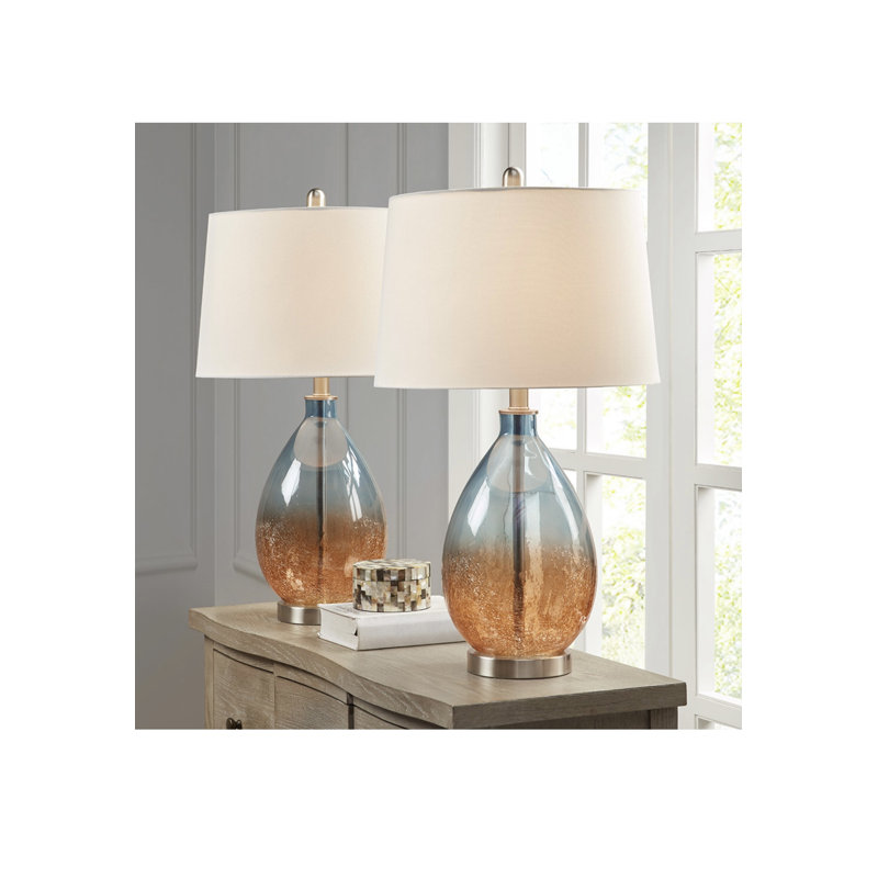 Lampe de table en verre Seianna