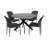 Cappelletti Round Steel Pedestal Dining Table Set-810087412-868054043
