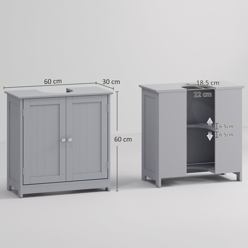 Freestanding Under Sink Cabinet, Grey