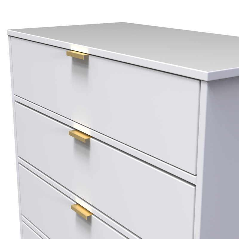 Bibek 4 Drawer Chest in Matt (Ready Assembled), White