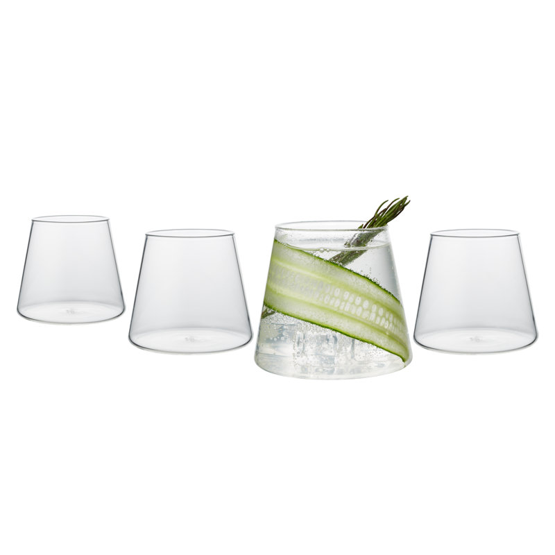 Verres en verre borosilicaté en forme de montagne de la collection Calri Galateo Capri - ensemble de 4