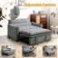Canapé-lit, canapé-lit convertible 3 en 1, canapé-lit inclinable pour appartement et salon, porte-gobelets-657470024