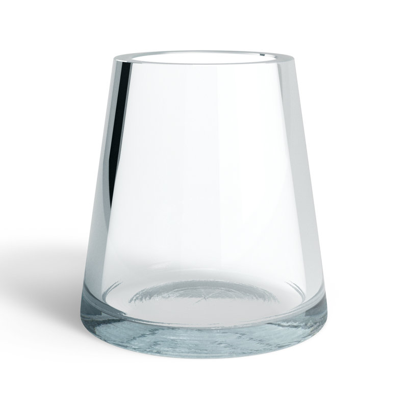 Handmade Glass Table Vase, 6" H x 5.7" W x 5.7" D