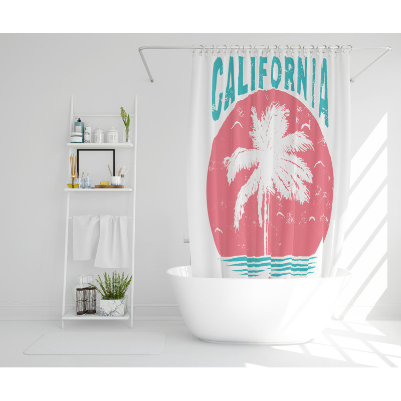 Tamara Polyester Shower Curtain Set, 168cm H x 168cm W
