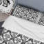 Damas noir et blanc - ensemble de housse de couette abstrait - microfibre de polyester-517671515