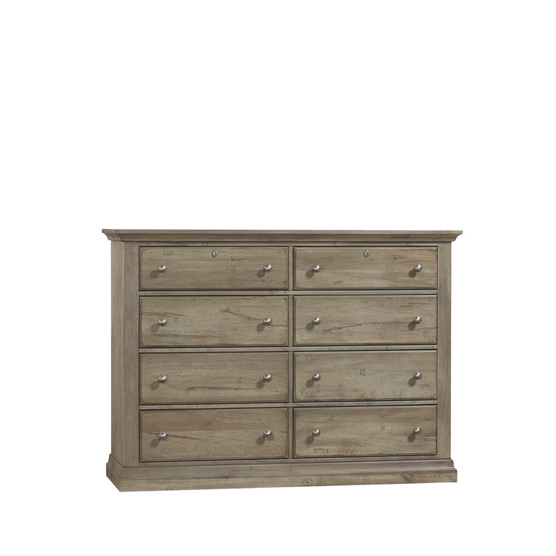 Commode 8 tiroirs Kazuya, Gris naturel