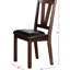 Chaises de salle à manger en bois de noyer foncé 2 pièces, look moderne, sièges coussins, chaises en placage massif de 2, style et placages